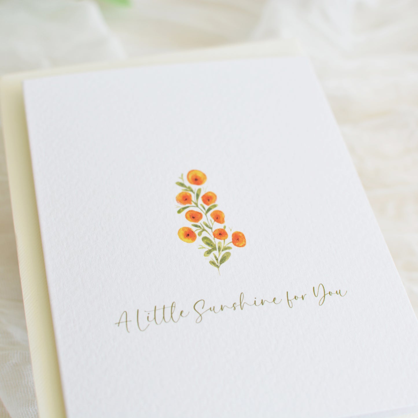 Marigold Stem Thinking of You Card