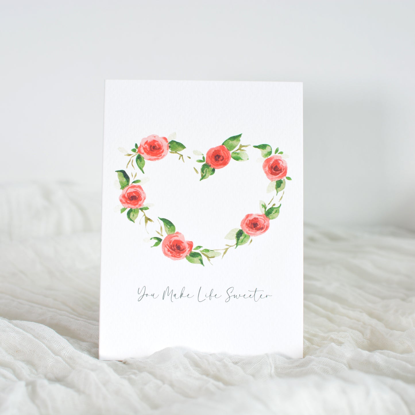 Rose Heart Special Person Card