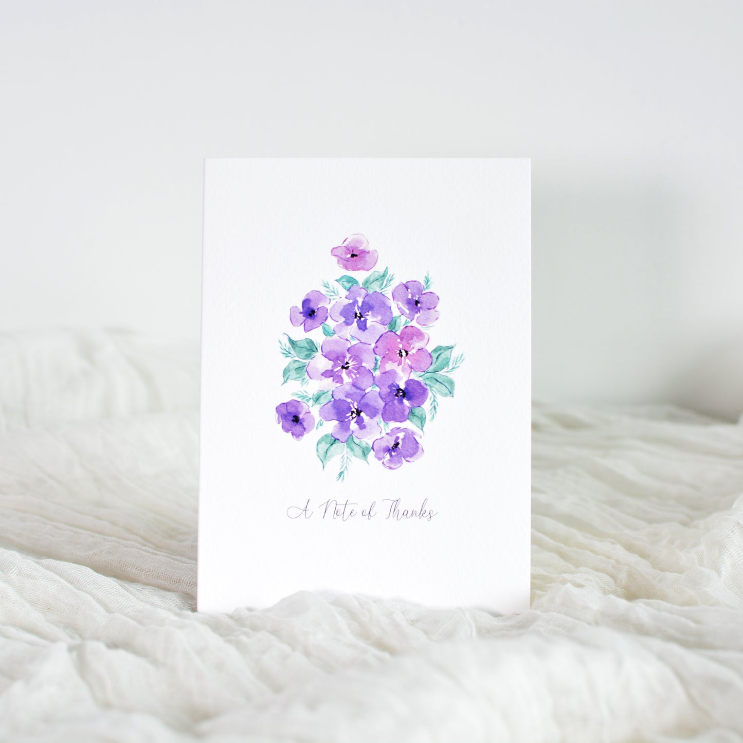 Violet Gratitude Thank You Card