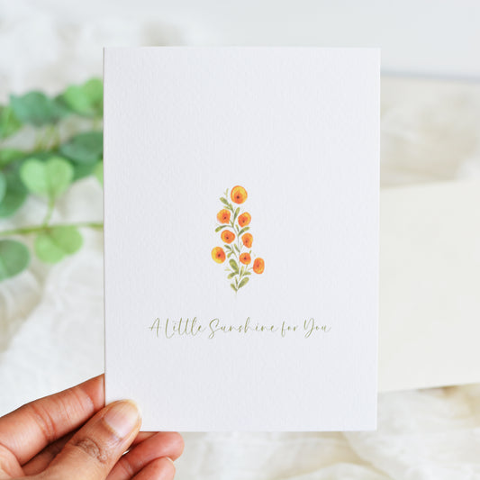 Marigold Stem Thinking of You Card