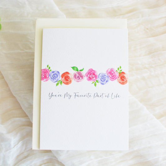 Rainbow Roses Special Person Card