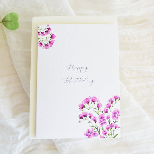 Heather Cluster Birthday Card