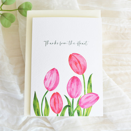 Spring Tulip Thank You Card