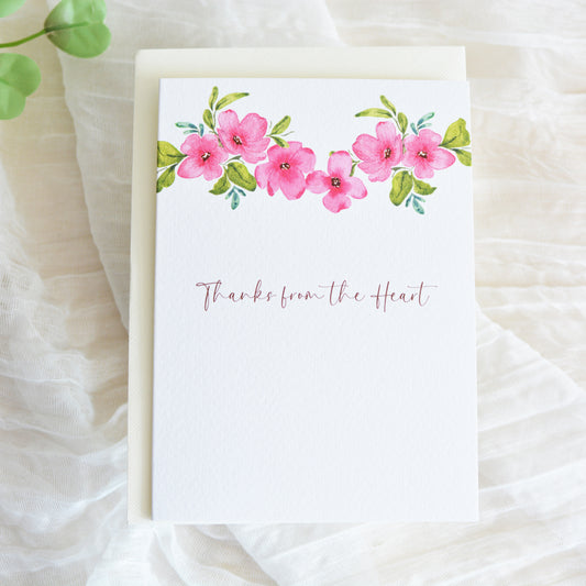 Fuchsia Bloom Thank You Card