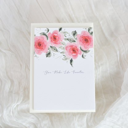 Sweet Rose Garland Special Person Card