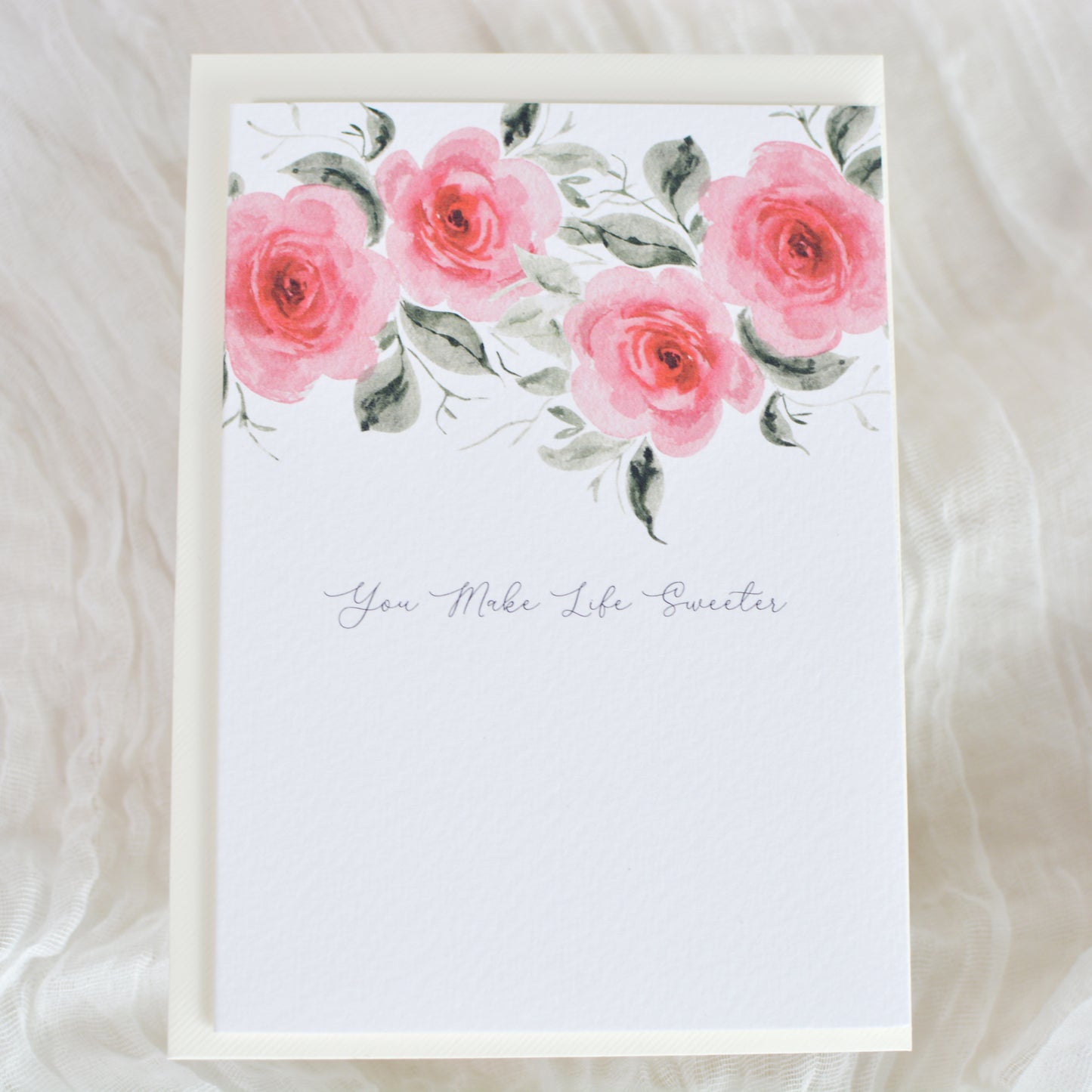 Sweet Rose Garland Special Person Card