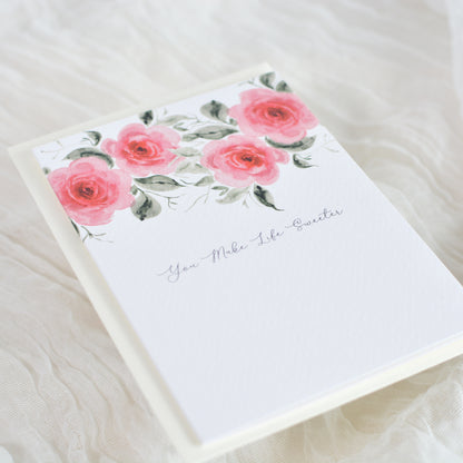 Sweet Rose Garland Special Person Card
