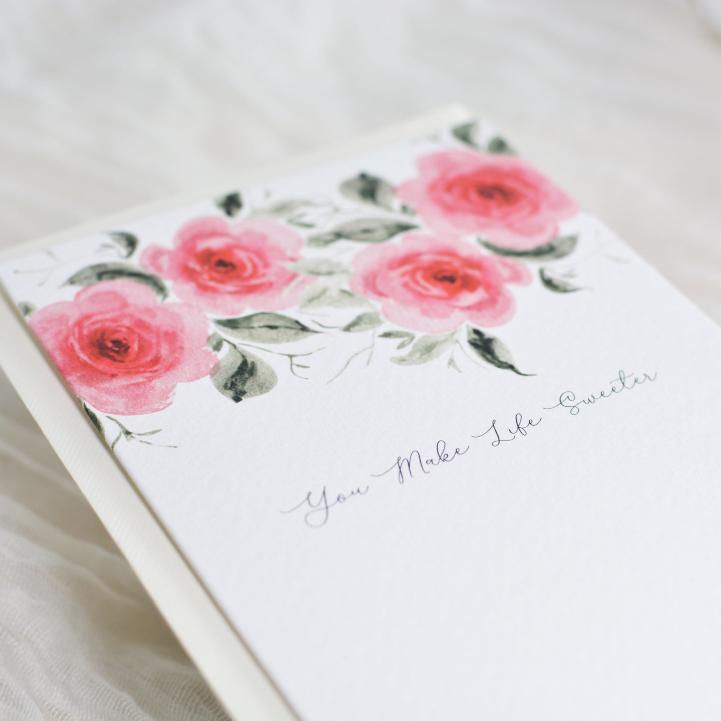 Sweet Rose Garland Special Person Card