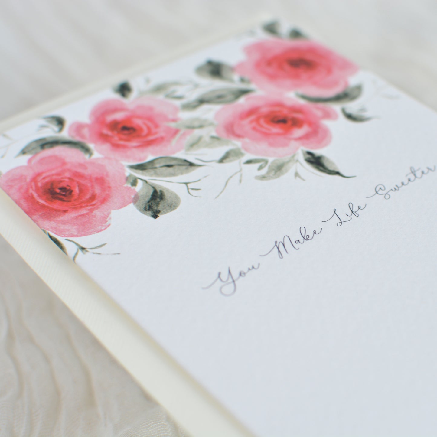 Sweet Rose Garland Special Person Card