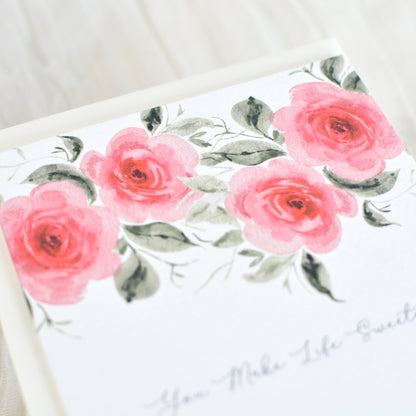 Sweet Rose Garland Special Person Card