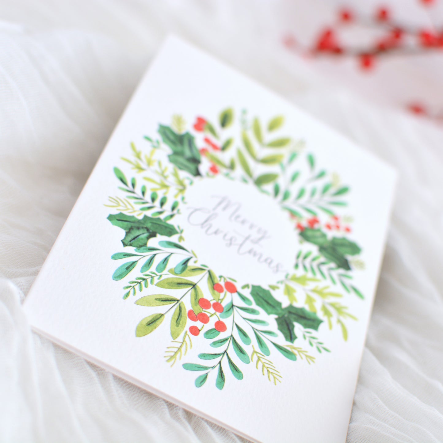 Holiday Greenery Christmas Card