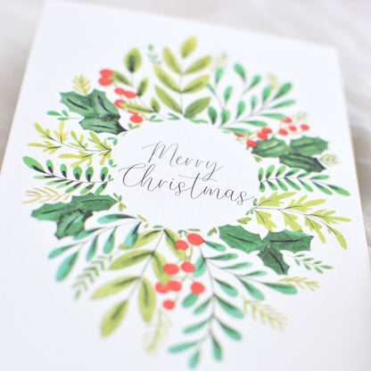 Holiday Greenery Christmas Card