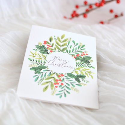 Holiday Greenery Christmas Card