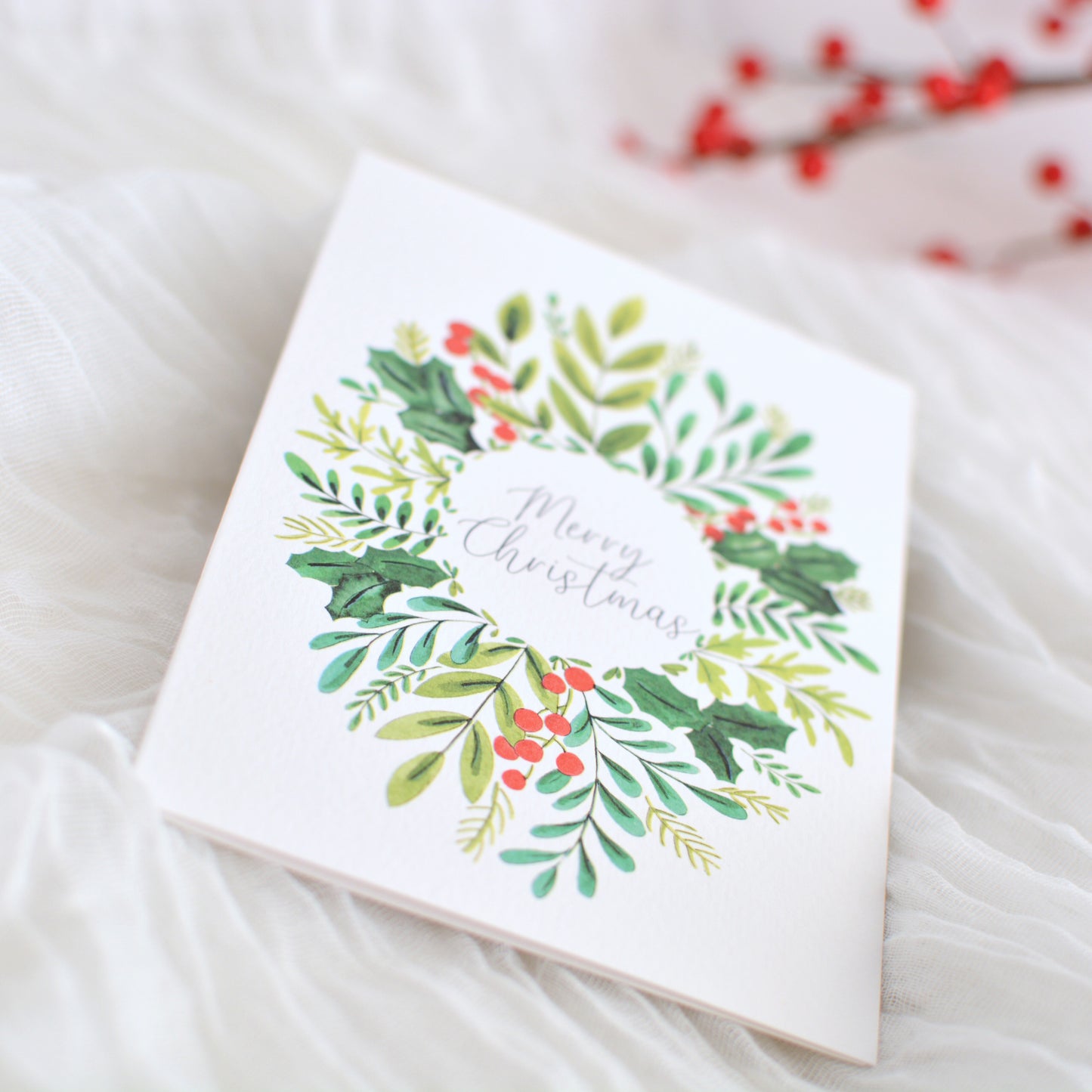Holiday Greenery Christmas Card