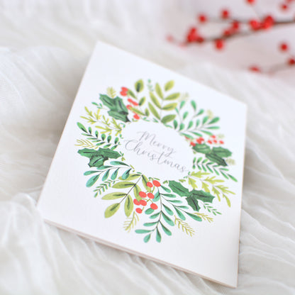 Holiday Greenery Christmas Card